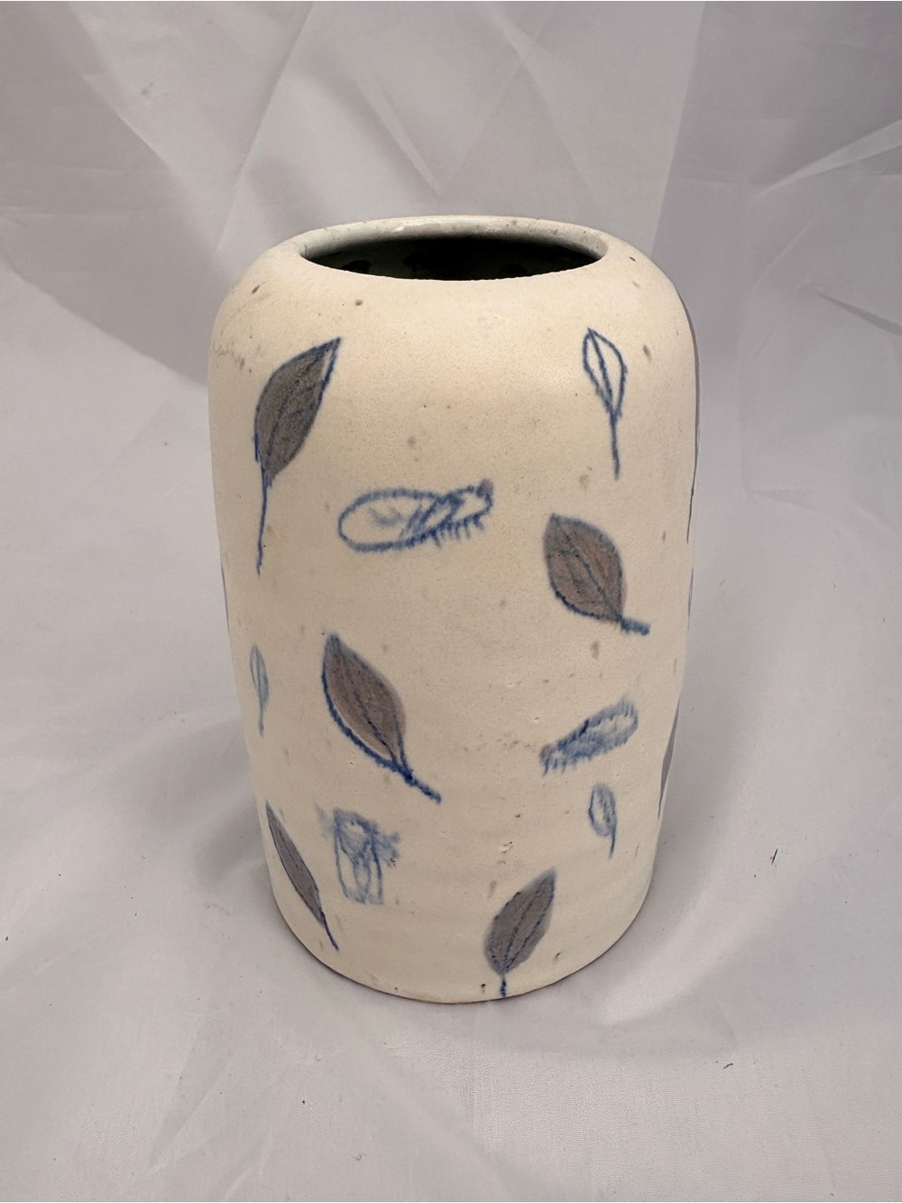 Little Korboose Handmade Minimalist Ceramic Vase- Rounded Cylinder Vessel